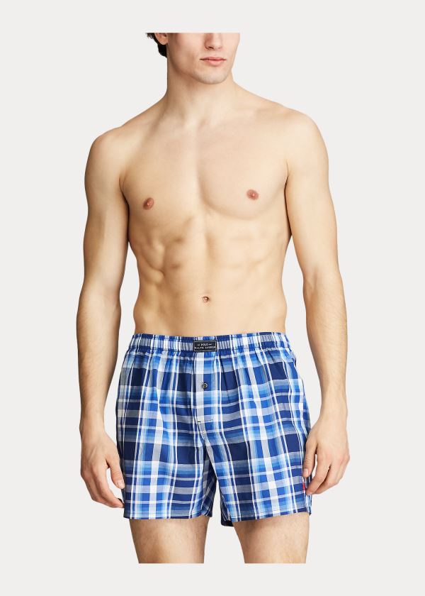 Boxer Polo Ralph Lauren Hombre Azules Multicolor - Woven Cotton - AHUVK6402